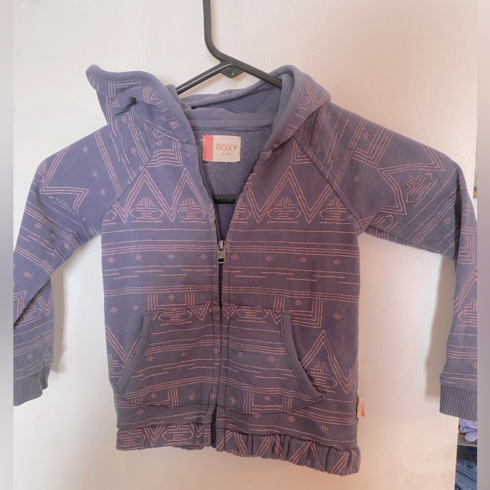 Roxy Girl zip up hoodie. Size 3T